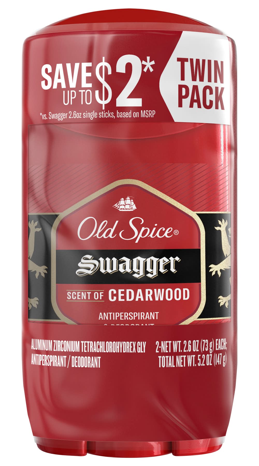Old Spice Red Collection Swagger Antiperspirant & Deodorant (5.2 oz, 2 ct)