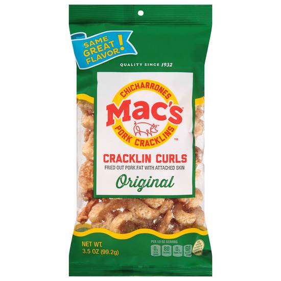Macs Original Cracklins Curls (3.5 oz)