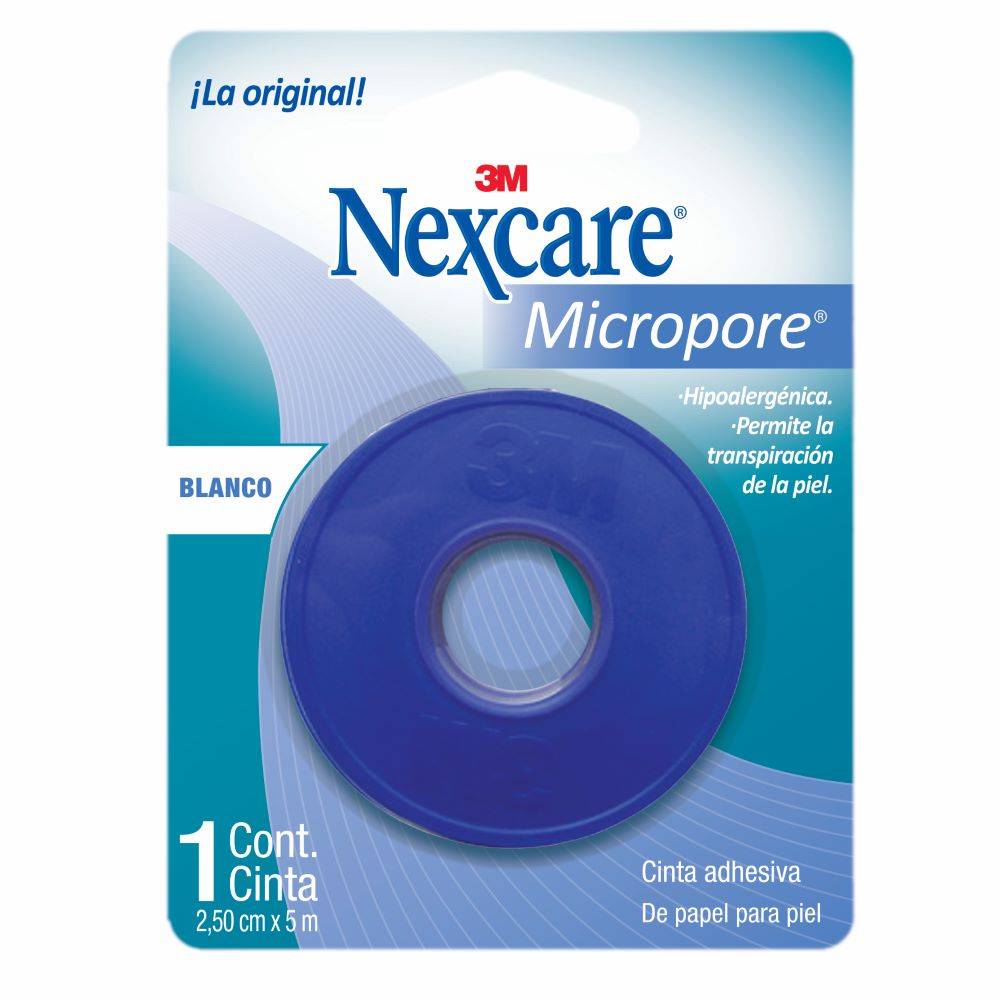 3M · Cinta adhesiva micropore nexcare, blanco