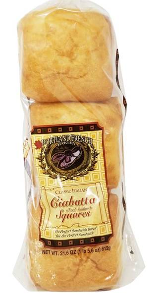 Portland French Bakery Sliced Ciabatta Squares (21.6 oz)