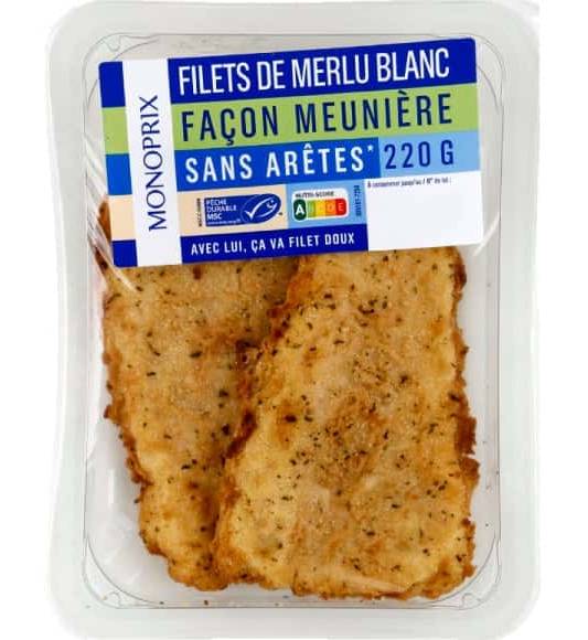 Monoprix - Filets de merlu blanc façon meunière sans arêtes (2)