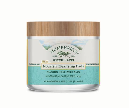 Humphreys Alcohol Free Witch Hazel Cleansing Pads, 60 ct