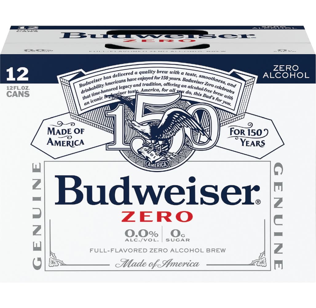 Budweiser Genuine Zero Alcohol Beer (12 x 12 fl oz)