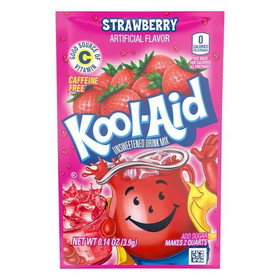 Kool-Aid Strawberry Artificial Flavour Unsweetened Drink Mix (0.1 oz)