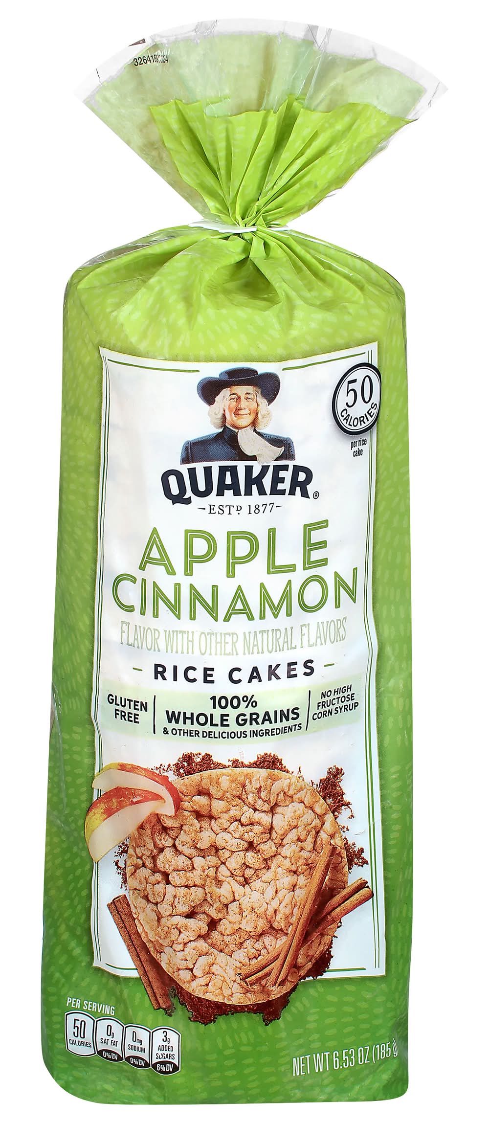 Quaker Gluten Free 100% Whole Grain Rice Cakes, Apple Cinnamon (6.53 oz)