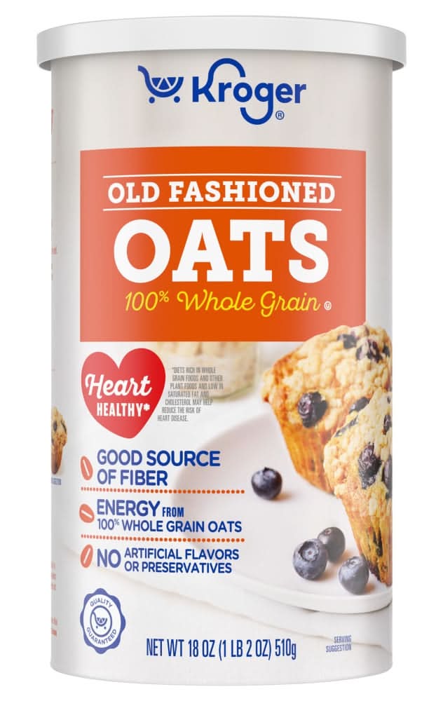 100% Whole Grain Old Fashioned Oats - Kroger - 18 Oz