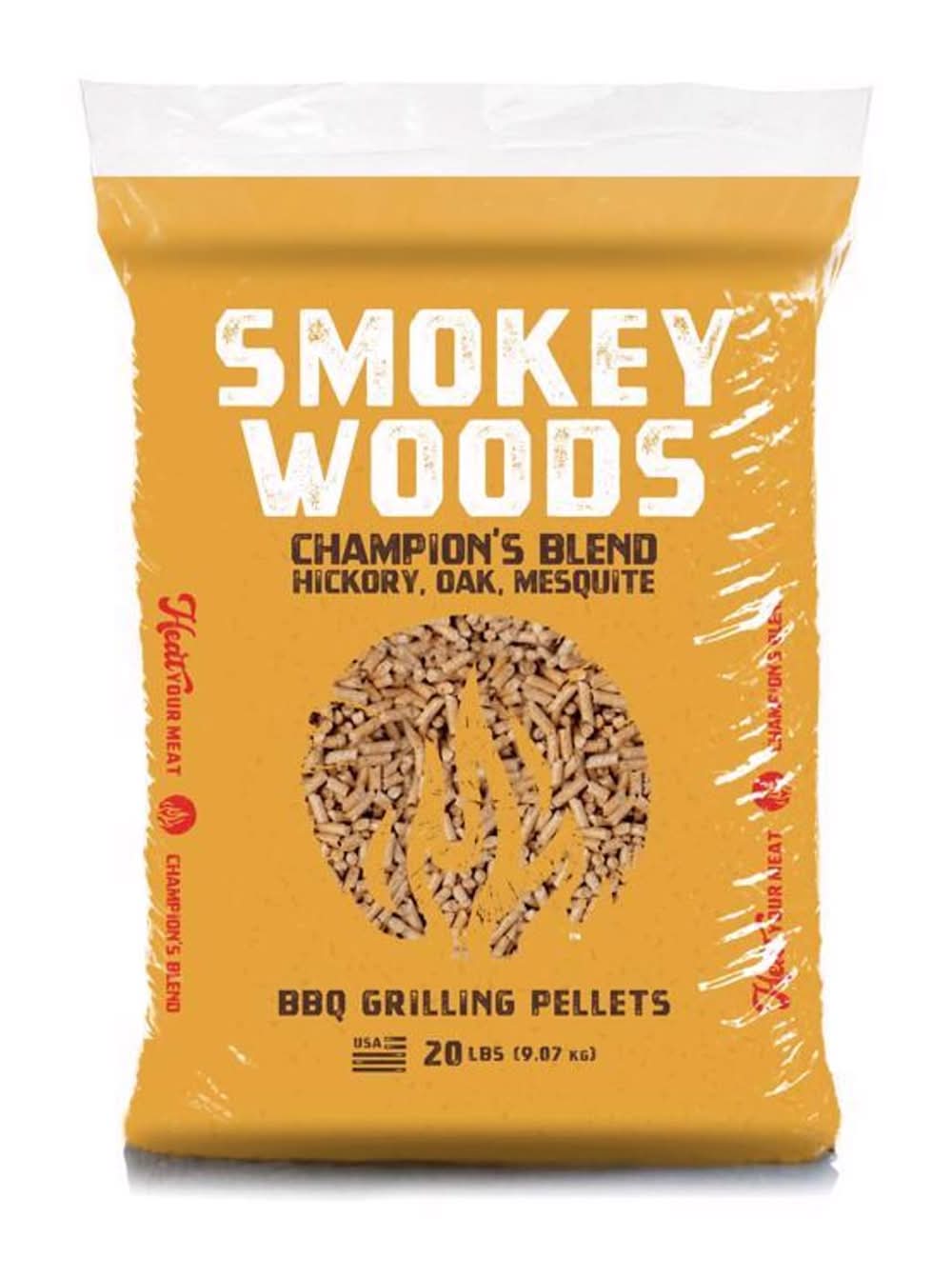 Smokey Woods Hardwood Pellets All Natural Hickory/Mesquite/Oak 20 Lb