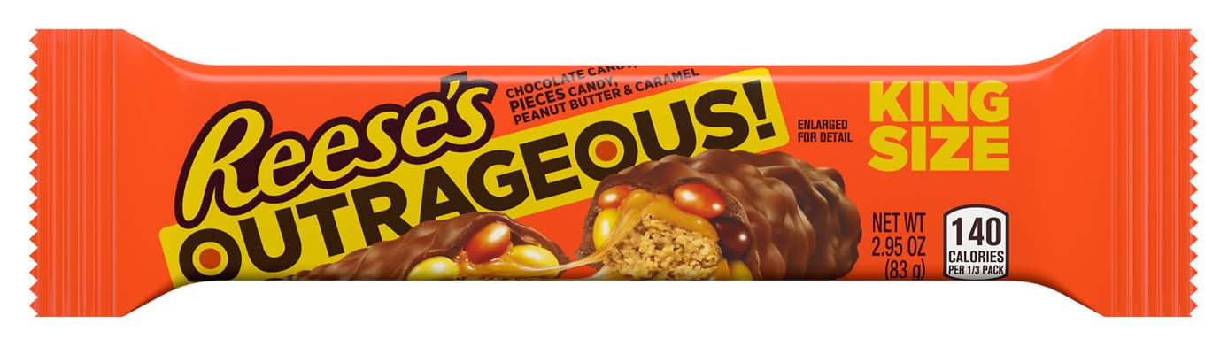 Reese's Outrageous Chocolate Candy Bar, Peanut Butter & Caramel (2.95 oz)