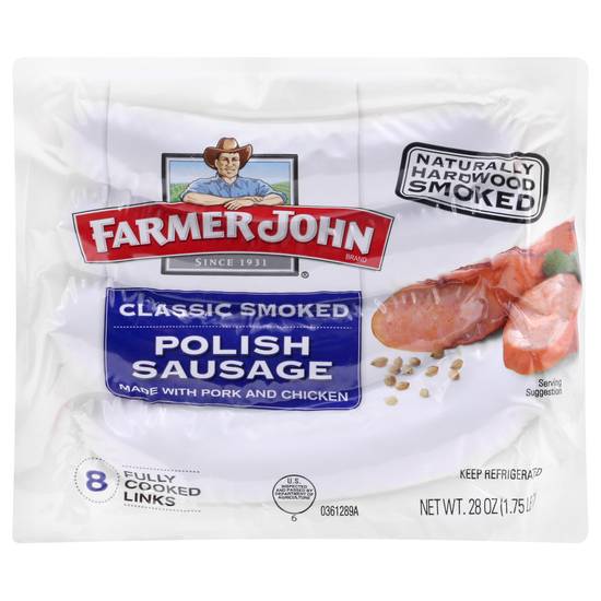 Farmer John Classic Smoked Polish Cooked Sausage (8 ct)