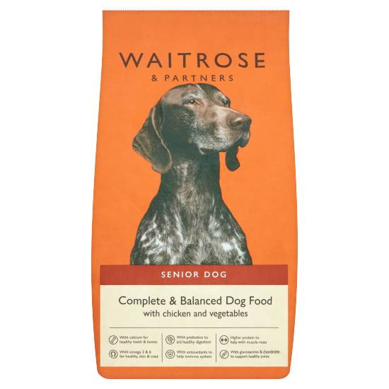 Waitrose Complete and Balanced Senior Dog Food With Chicken and Vegetables