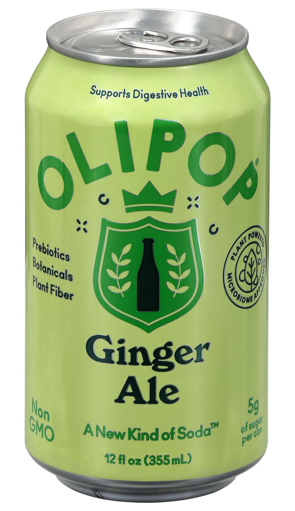 Olipop Prebiotic Soda, Ginger Ale (12 fl oz)
