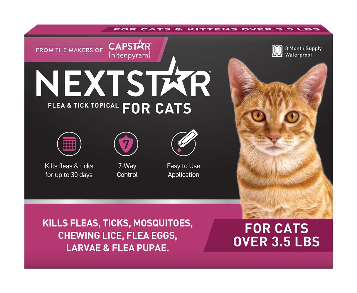 NextStar® Flea & Tick Prevention for Cats (Size: 3 Count)