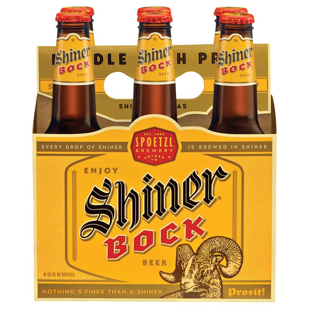 Shiner Spoetzl Brewey Bock Beer (6 ct, 12 fl oz)