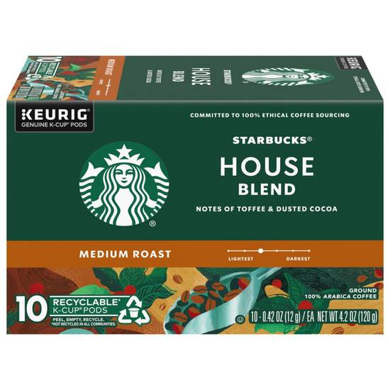 Starbucks Keurig Brewed House Blend Medium, 10CT