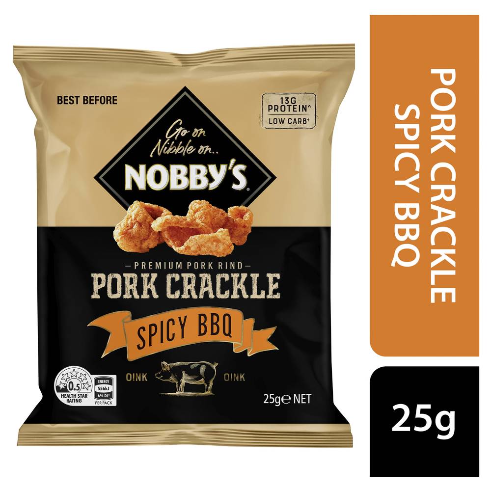 Nobby's Spicy Pork Crackle, Bbq (25g)
