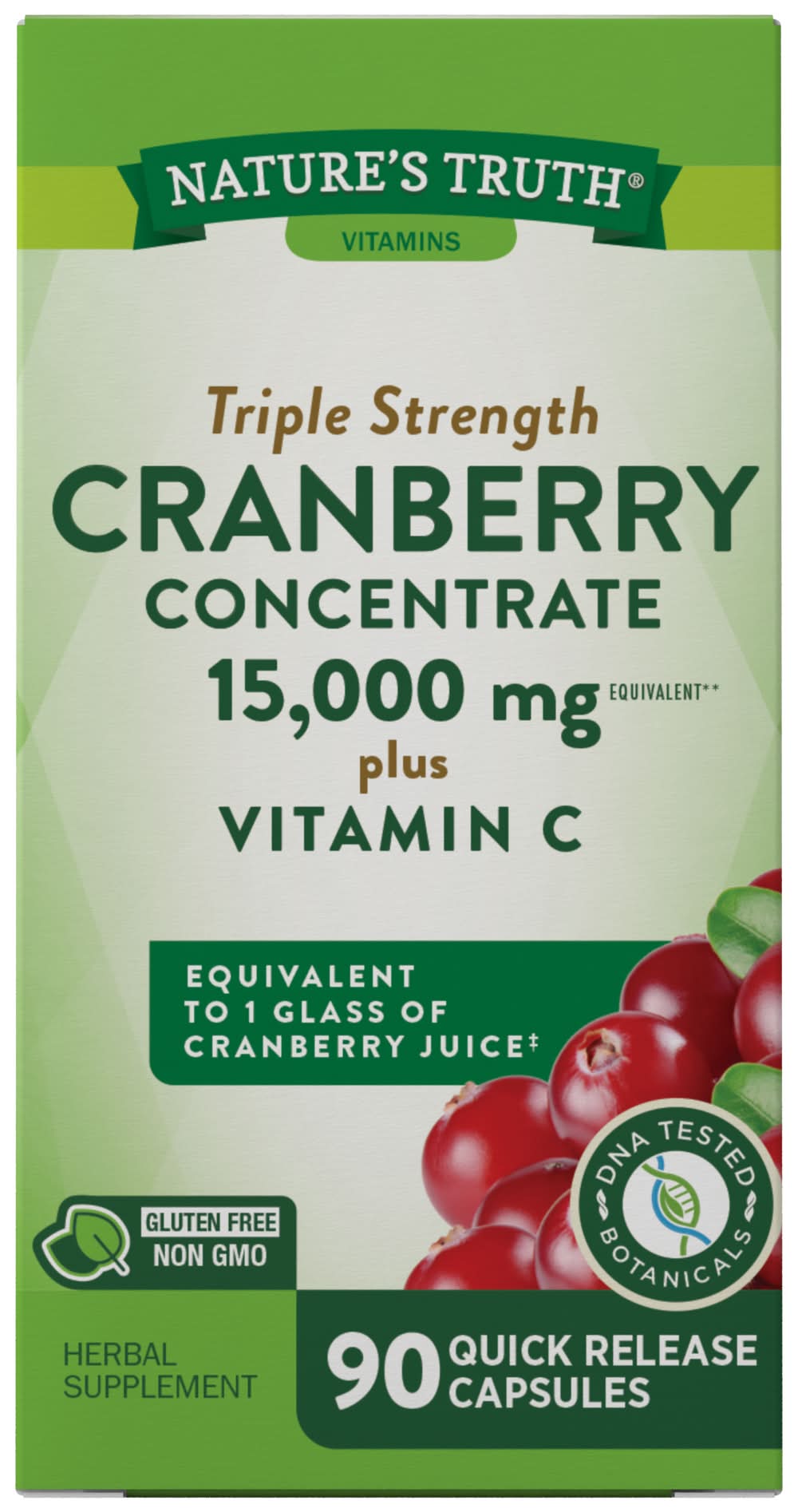 Nature's Truth Cranberry Concentrate 15000 mg + Vitamin C (4.8 oz)