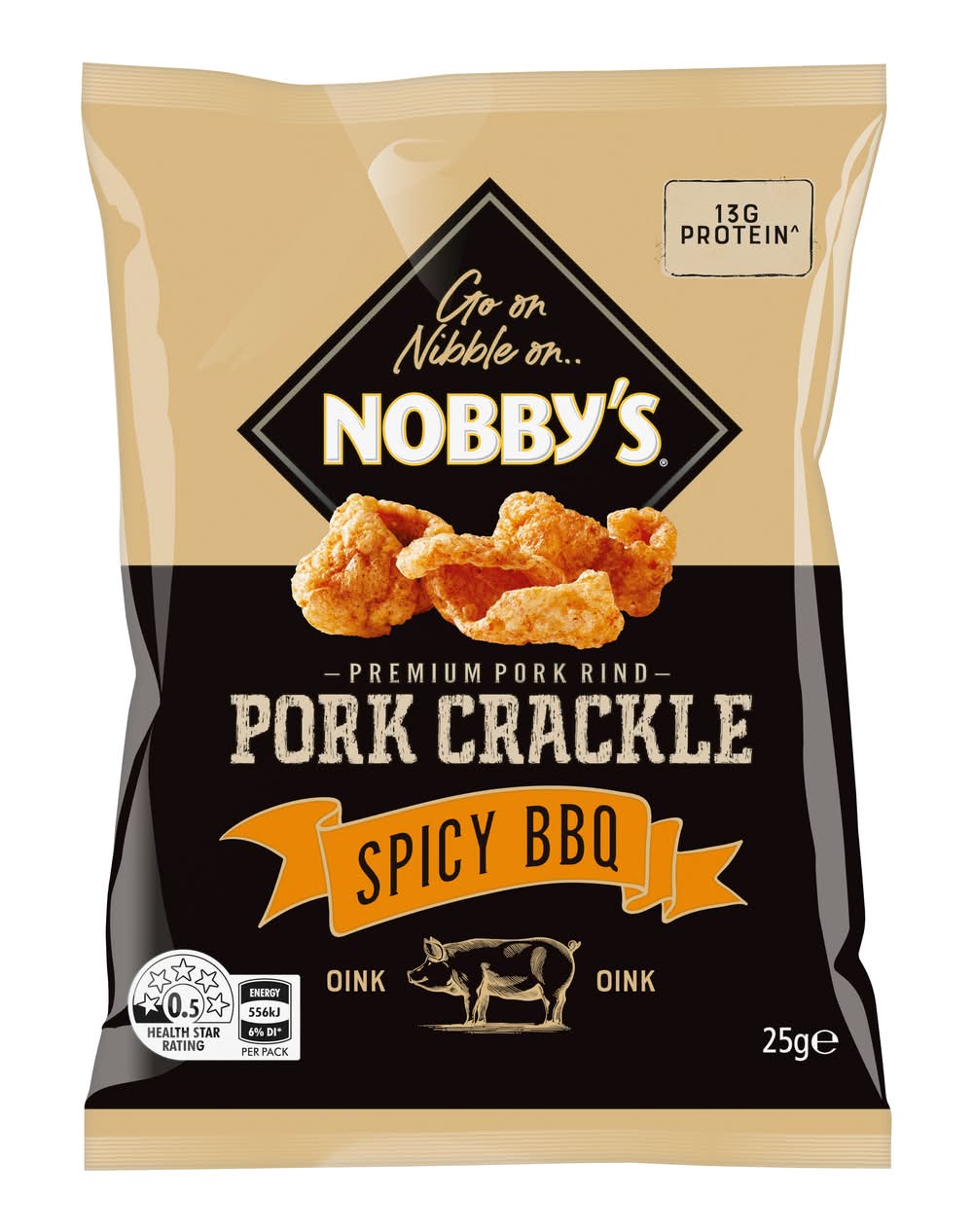 Nobby's Spicy Pork Crackle, Spicy Bbq (25g)