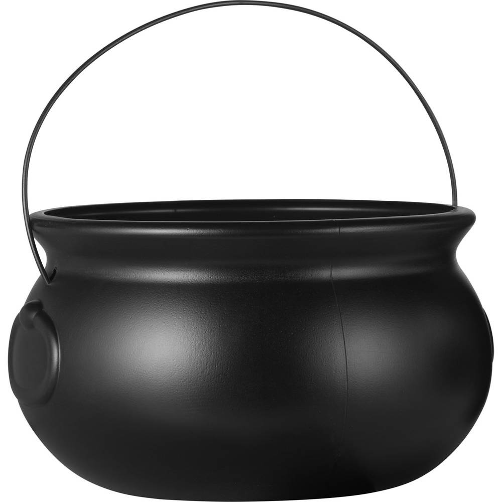 Spooky Village Cauldron Décor, Large , Black