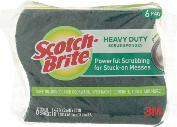 Scotch-Brite Heavy Duty Scrub Sponges (6 ct)