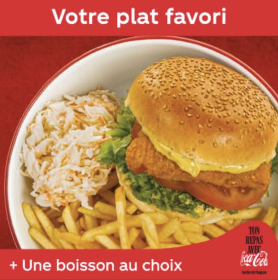 Menu chicken burger