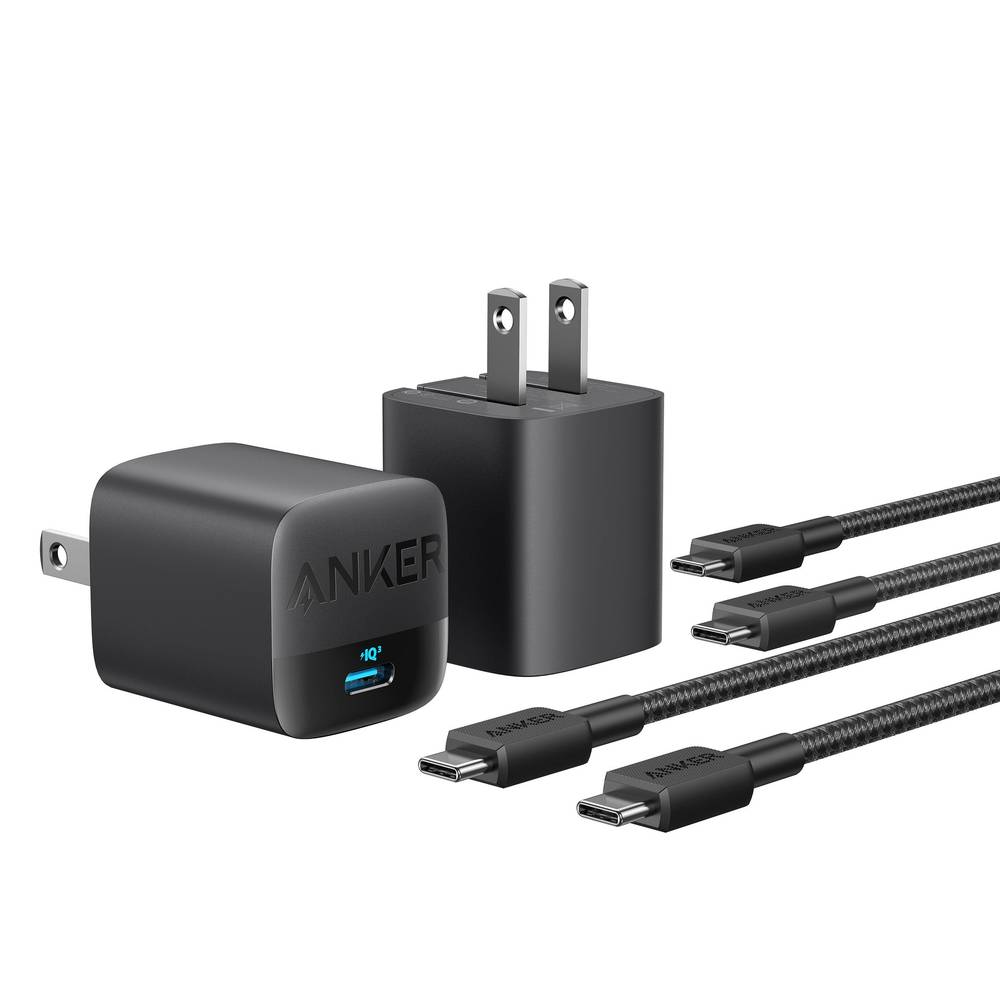 Anker - Chargeur De 30 Watts Avec Câble Usb-C Vers Usb-C, Paquet De 2