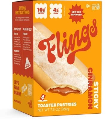 Flings Cinnamon High Protein Keto Toaster Pastries (8.3 oz, 4 ct)