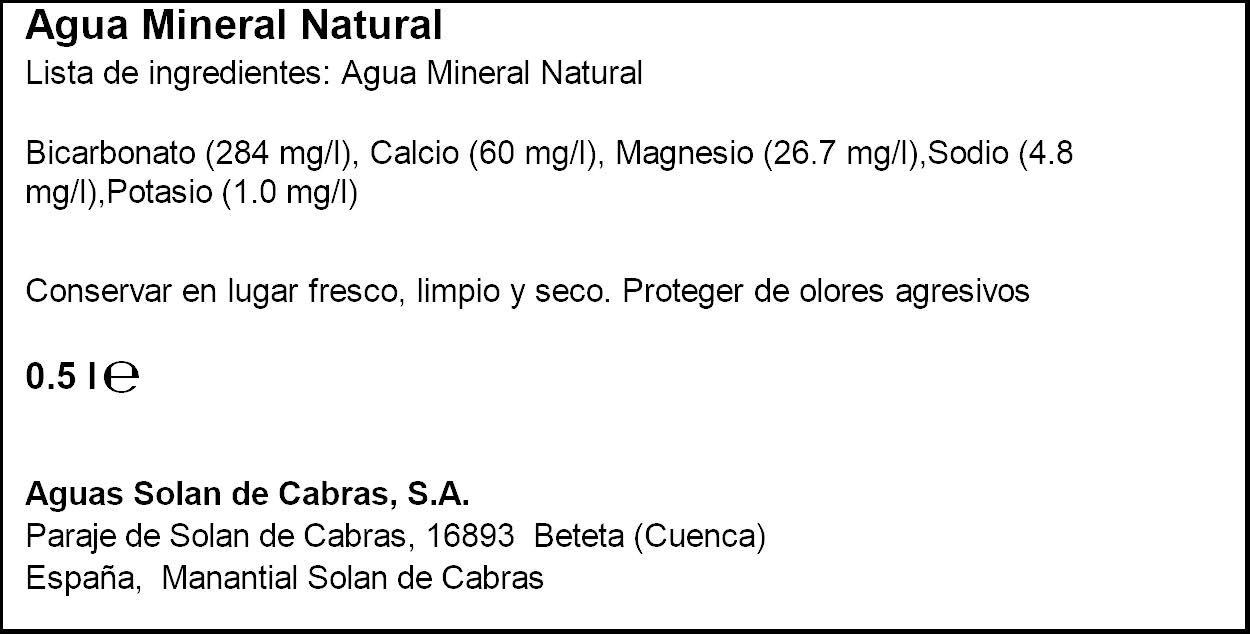 Solán De Cabras Agua mineral natural Delivery Near Me | Order Online | Uber  Eats