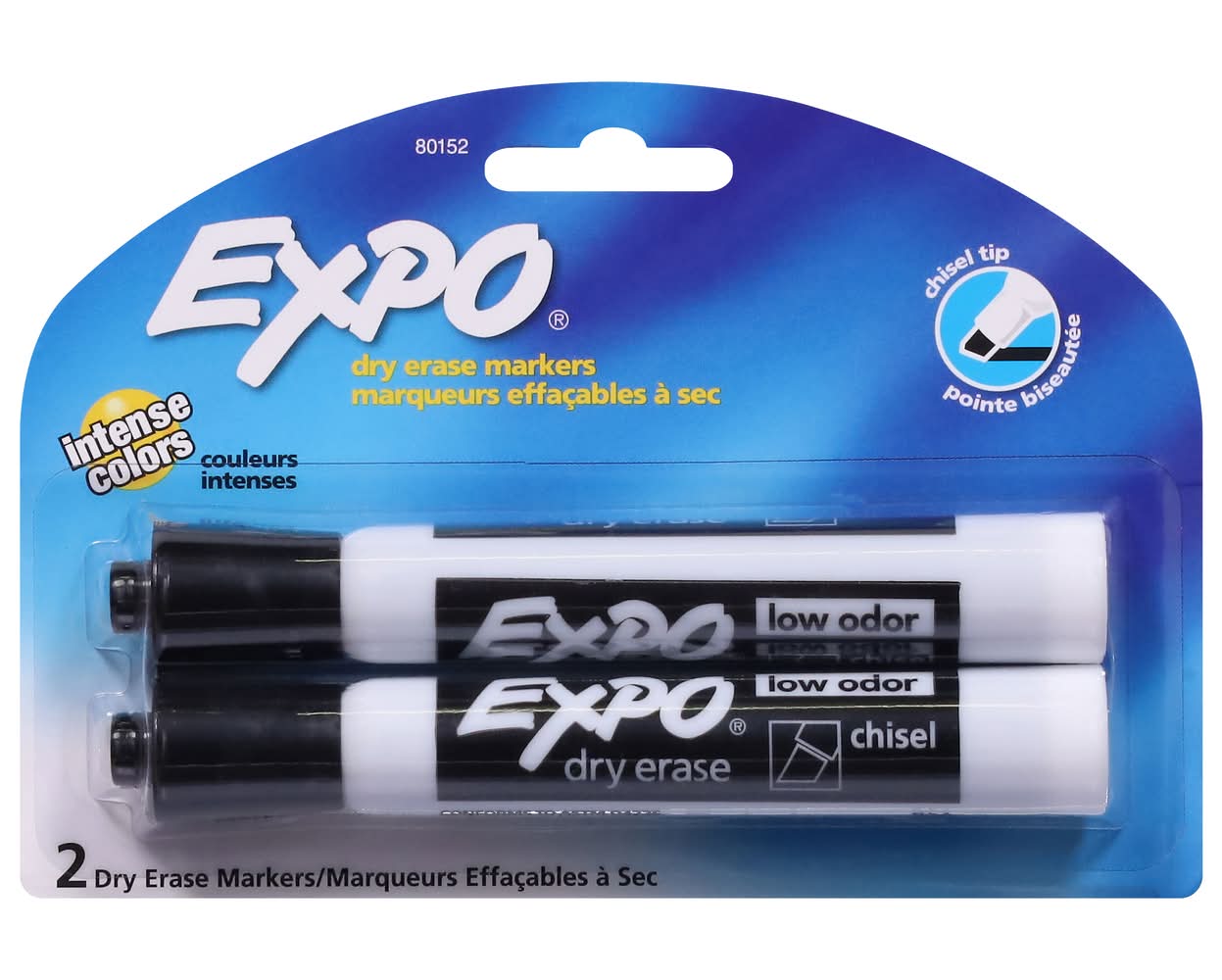Expo Low Odor Dry Erase Chisel Tip Markers (1.1 oz, 2 ct)