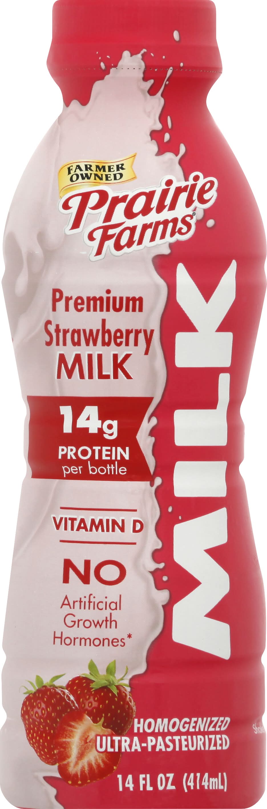 Prairie Farms Premium Strawberry Milk (14 fl oz)