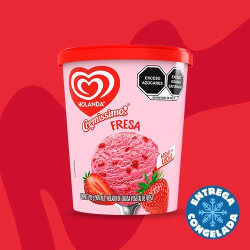 Helado Holanda Fresa 900ml