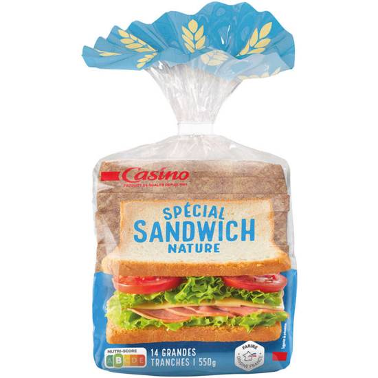 Casino Pain de Mie Américain Nature 550g