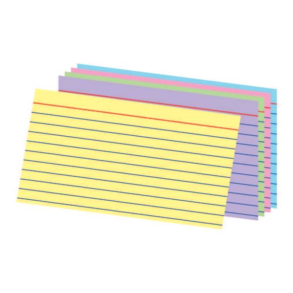 Office Depot Brand Ruled Rainbow Index Cards, 3" X 5", Assorted Colors, (100ct)