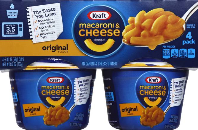 Kraft Original Flavor Macaroni & Cheese Dinner (4 ct)