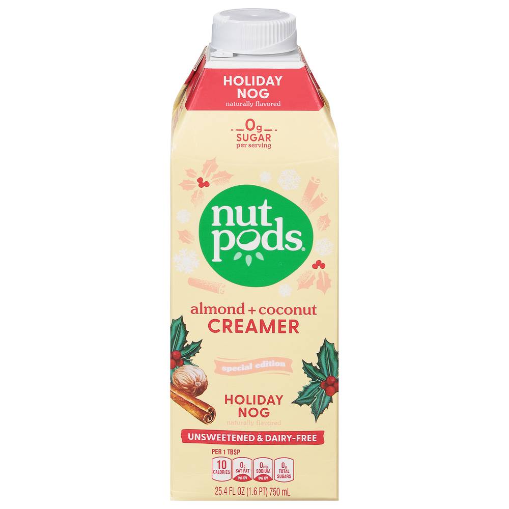 Nutpods Holiday Nog Almond + Coconut Creamer (25.4 fl oz)