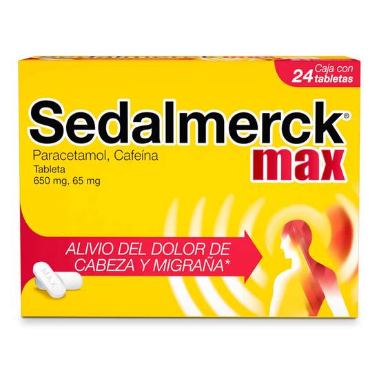 Sedalmerck max paracetamol cafeína tabletas (24 piezas)