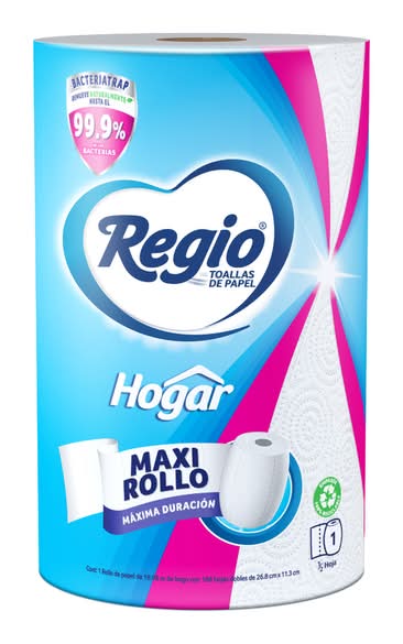 Regio · Hogar toallas de papel con 168 hojas dobles, 26.8x11.3cm x 18.98m
