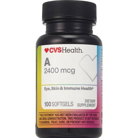 CVS Health Vitamin A Softgels 8000IU (2400mcg), 100CT