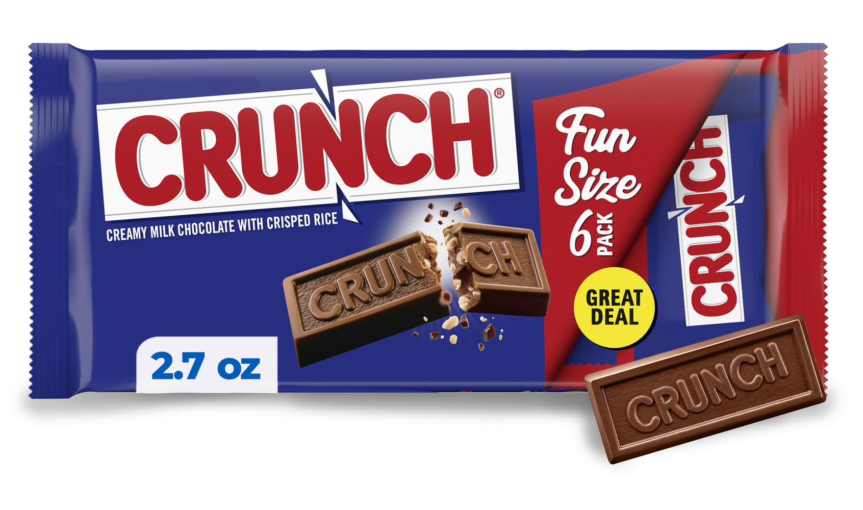 Crunch Creamy Milk Crisped Rice Chocolate (2.7 oz, 6 ct)