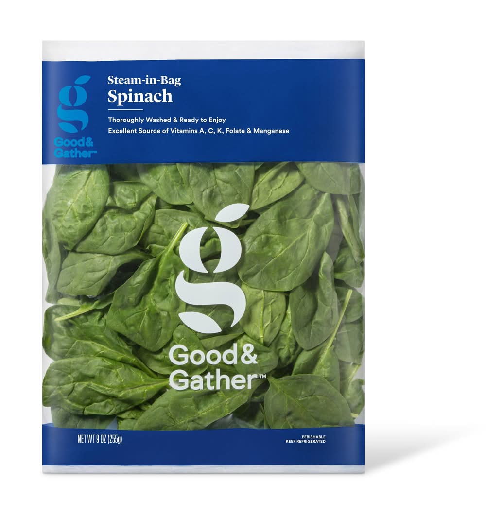 Good & Gather Steam-In-Bag Cut Leaf Spinach Portions (10 oz)