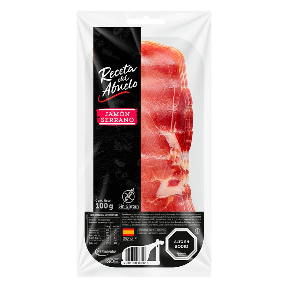 Receta del Abuelo · Jamón serrano (100 g)