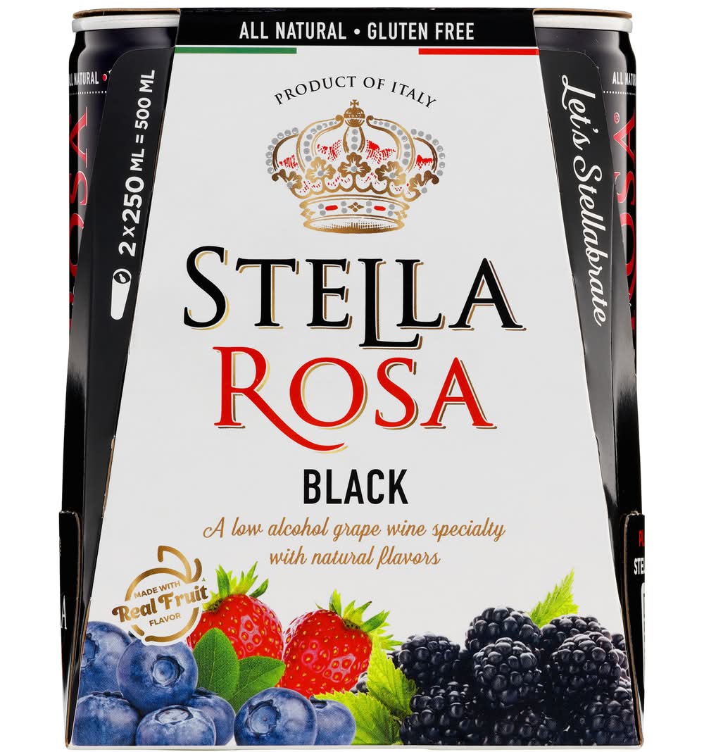 Stella Rosa Rosa Black Semi Sweet Red Wine (2 x 250 ml)