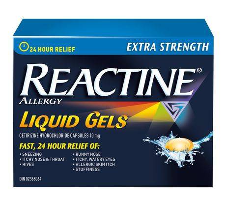 Extra Strength Reactine Liquid Gels 10mg (25 units)