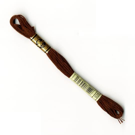 DMC 6 Strand Embroidery Cotton Floss, 8.7 yd, Brown