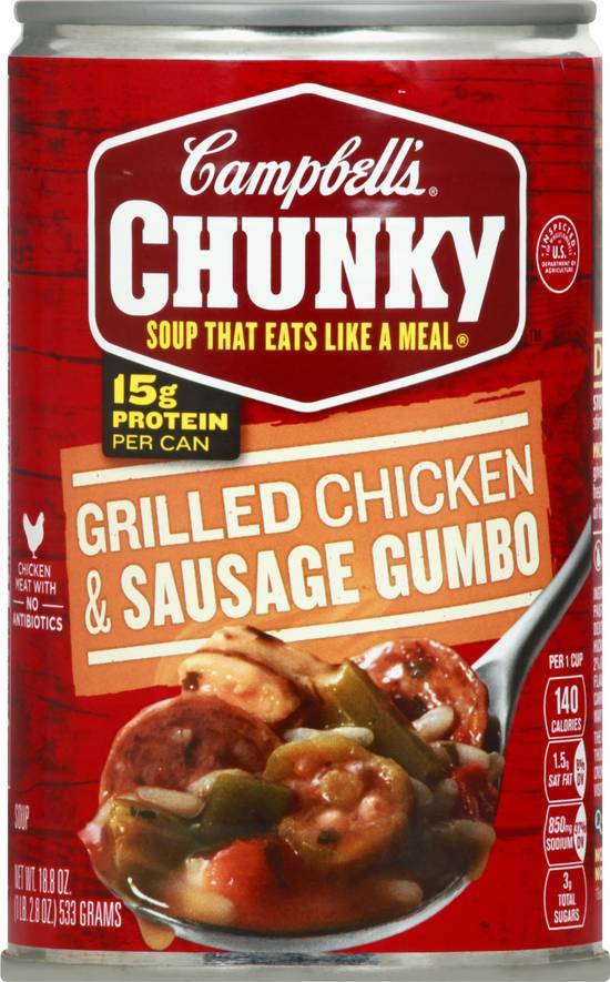 Campbell's Chunky Grilled Soup (chicken-sausage gumbo)