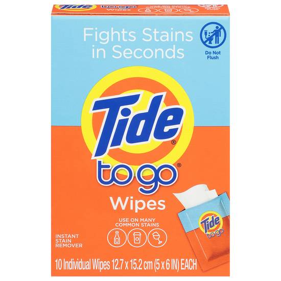Tide To-Go Instant Stain Remover Wipes (10 wipes)