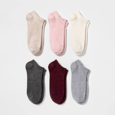 A New Day Low Cut Socks, Women, Assorted (6 ct)