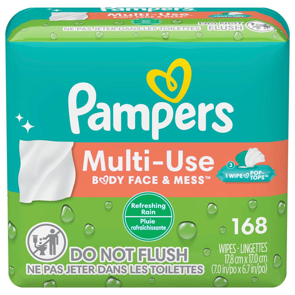 Pampers Multi-Use Refreshing Rain Baby Wipes (168 ct)