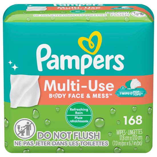 Pampers Multi-Use Refreshing Rain Baby Wipes (168 ct)