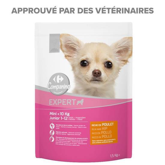 Carrefour Companino - Expert croquettes pour chien mini au poulet