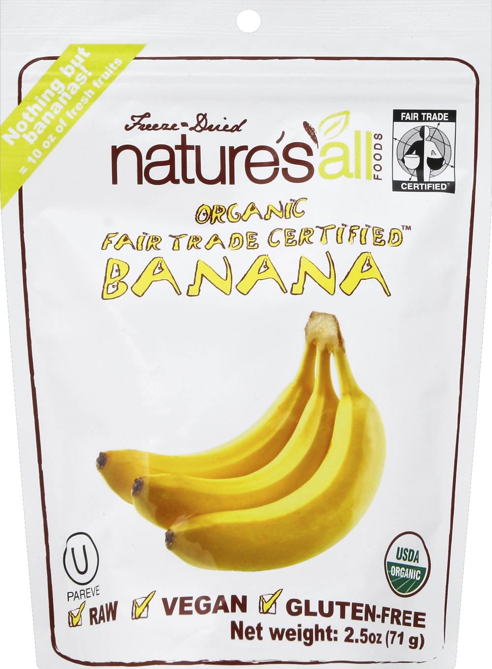 Nature's All Foods Dried Banana (2.5 oz)